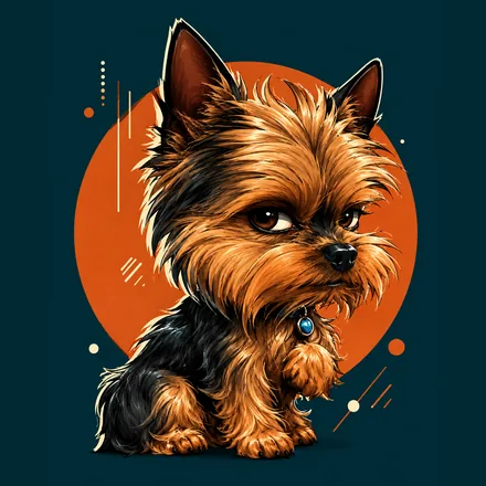 Arte de mascota en Cuadro con marco de madera 40×40